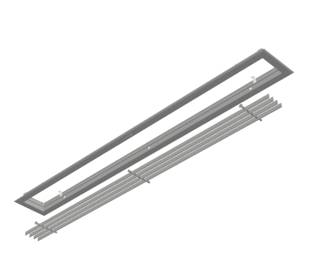 CỬA/MIỆNG GIÓ KHE HẸP 1 LỚP NAN BẦU DỤC THÁO LẮP