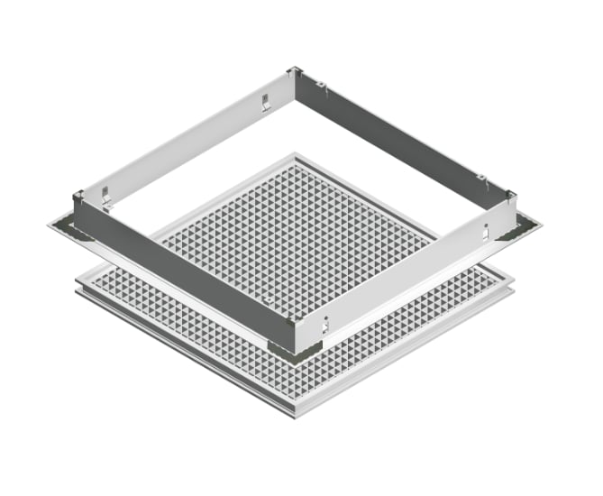 Cửa/Miệng gió nan sọt trứng 45 cố định/tháo lắp