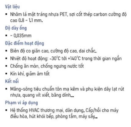 ỐNG MỀM KHÔNG BẢO ÔN