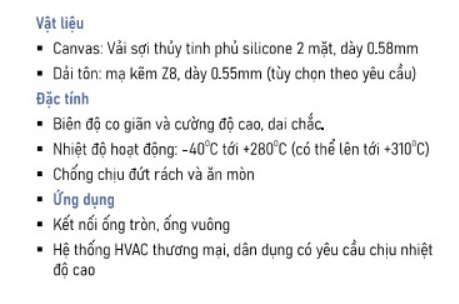 NỐI MỀM CHỐNG CHÁY